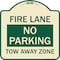 Signmission No Parking Tow-Away Zone Heavy-Gauge Aluminum Architectural Sign, 18" x 18", TG-1818-23605 A-DES-TG-1818-23605 - alternate 1